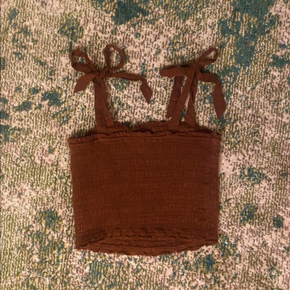 Abercrombie & Fitch Brown Crop Tank / Size Large - Picture 2 of 3